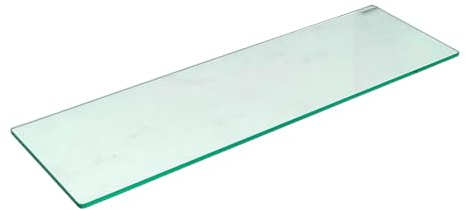 Shoplines Supplies Pack of 2 Tempered Glass Floating Shelf 1000 x 250 x 6mm | Strong 6mm Toughened Panel | Contemporary Floating Wall Shelf for Any Room