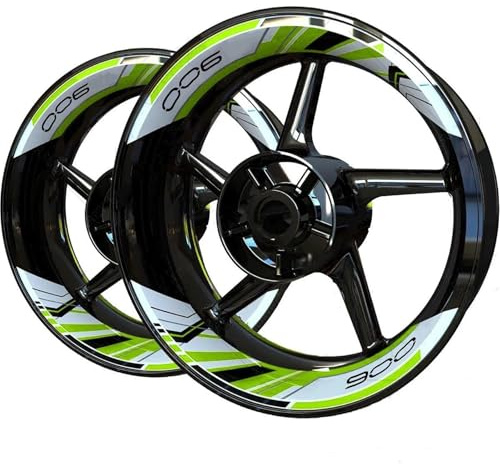 Pegatinas para Llantas Pegatinas Reflectantes para Llantas De Motocicleta para Kawasaki Z900 Z 900 Adhesivos A Rayas para Llantas Ruedas Calcomanías para Moto(Color 5)
