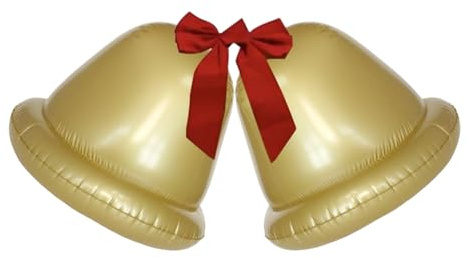 Arroopu Riesige Aufblasbare Weihnachtskugeln - Outdoor Weihnachtsglocken PVC Weihnachtsschmuck - 2er-Set XXL Dekoration für Garten Terrasse Wohnzimmer Vorgarten Außenbereich