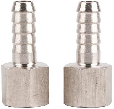 Outdoorm Lot de 2 connecteurs à filetage femelle BSPP 3/8 po, raccord rapide pneumatique à barbes (3/8-10mm)