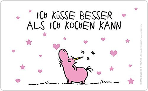 Rannenberg & Friends Frühstücksbrettchen Einhorn: Ich küsse Besser, Brettchen 23x14cm, Einhörner