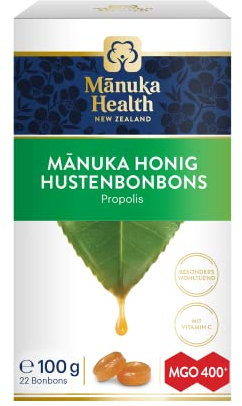 Manuka Health - Lutschbonbons mit Propolis und Manuka Honig MGO 400+ (100 g) - 100% Pur aus Neuseeland mit zertifiziertem Methylglyoxal Gehalt