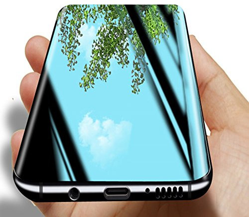 Foxcrypt Premium KLAR 3D - Anti Spy Blickschutzfolie – Blickschutzfilter - Privacy Filter - Panzerfolie Schutzfolie für Samsung Galaxy S8+ S8 Plus