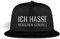 Galeriemode Ich Hasse Menschen generell Basecap mit Spruch Bestickt lustig Kappe Snapback - Kappe -Einheitsgröße-Schwarz