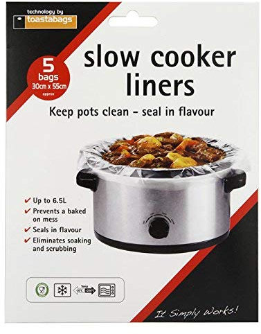 30 x 55cm Slow Cooker Liners PK 5 Hold Up to 6.5 Litre Safety Tested