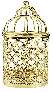 Shiwaki Vogelkäfig-Kerzenhalter Dekoration,goldenes Metal Vogelkäfig Laterne, Vintage dekorative Mittelstücke von Hochzeit & Party, Festival Kerzenhalter, Home Tischdekoration Decoration