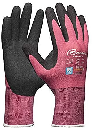 Gebol Master Flex Lady, 1 Paar Arbeitshandschuhe mit PPU-Nitril-Beschichtung, Nitrilhandschuhe dermatologisch getestet, Gartenhandschuhe mit Grip für Damen, Größe XS (Gr. 6), Farbe: Rosa