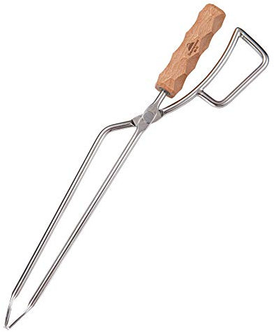 camping moon Campingmoon MS-42 Kaminholzzange aus Edelstahl