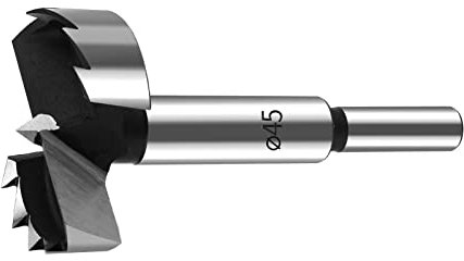 Forstnerbohrer 45mm Holz, TRUSTTO Zubehör Bohrmaschine, Holz forstner Bits, Bohraufsätze mit Rundschaft (Ø45x90mm)