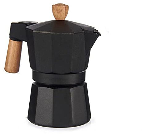 Cafetera Italiana Madera Aluminio 3 Tazas