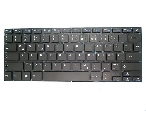RTDPART Laptop Tastatur für Odys TRENDBOOK Next 14 PRO Deutsch GR Schwarz ohne Rahmen