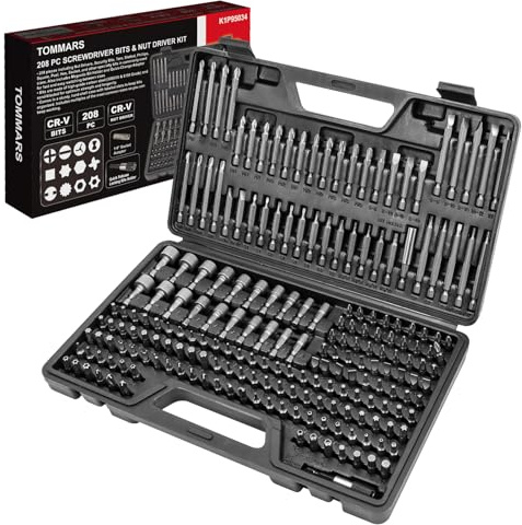 TOMMARS 208-Pc Master Screwdriver Bit Set