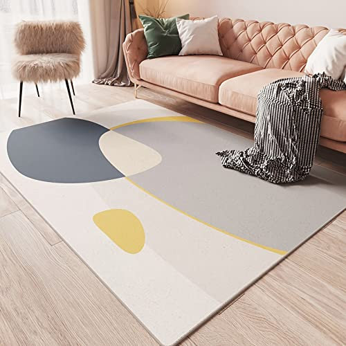 Teppich Baby spielteppich Teppich schalldämmend Gelb Grau Einfaches geometrisches Muster Wohnzimmerteppich Spiel teppiche 140x200cm