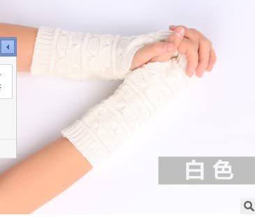 URFEDA Winter Handschuhe für Damen, Gestrickte Fingerlose Armstulpen Strick Handwärmer Stulpen, Mode Halbfinger Handschuhe Warm Strick Handschuhe Pluswärmer Handstulpen Armwärmer Stulpen für Damen