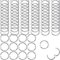 Olicky 80 Stück Binder Ringe 20mm, Metall, Silber, DIN A4, 3 Löcher, Buchbinderinge