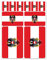 SkinoEu 10 x Vinyl Aufkleber Autoaufkleber Stickers Österreich Flagge mit Adler Österreichische Fahne Auto Motorrad Fahrrad Scooter Fenster D 2