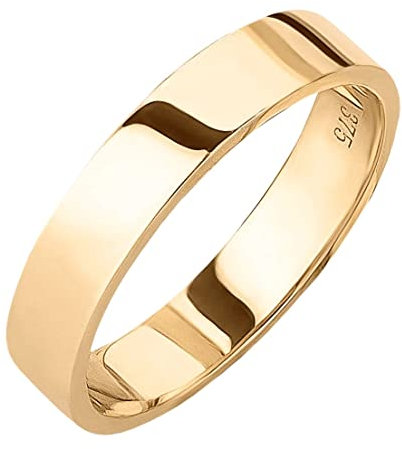 Ardeo Aurum Trauring Unisex Herrenring Damenring aus 375 Gold Gelbgold in 5 mm Breite massiv Ehering Verlobungsring Modell 185 Größe 62