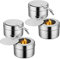 Cabilock 4 Pcs Chafing Dish Fuel Chafing Fuel Cans Chafing Rack Fuel Cans for Food Warmer Fuel Holder with Lid Buffet Warmers Fuel Boxs Holder Food Warmers for Parties Server Dish Shape