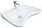 Belvit Behindertengerechtes Design Waschbecken 60 cm Weiß Keramik mit Hahnloch & Überlauf – Wandmontage Bad & WC