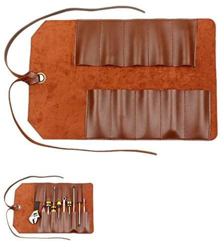 Stronrive Werkzeug Rollenhalter, Werkzeugrolle Aus Leder, Aufrollbare Werkzeugtaschen, Aufbewahrungsbeutel Organizer Mehrzweck Rollen Organizer Vintage Werkzeugschlüsselrolle
