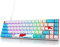 Owpkeenthy Portable 60% Mechanical Gaming Keyboard, Ultra Compact RGB Wired 65 Percent Mini Office Keyboard Backlit with Red Switch for PC/PS5/XBOX(Blue/ 68 Red Switch)