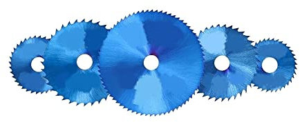 Mini Brennholzsägeblatt 22-44 Mm Nanoblau Beschichtete Trennscheibe for Holz Metall 5-teiliges Kreissägeblatt Für DIY Holzbearbeitung Tischkreissäge Hölzern Plastik-Set of 6.