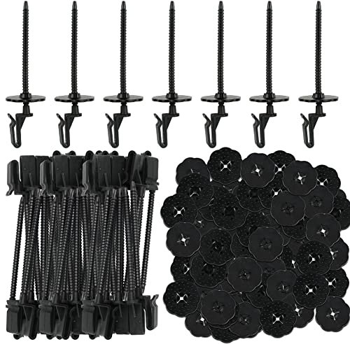 LMYDIDO 30 Packs Solar Panel Guard Clips Wire Mesh Clips, Nylon Wire Fence Fasteners Animal Guard Roll Kit for Solar Panel Bird Wire Pigeon Fence, Stop Pigeon Bird Access
