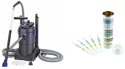 Oase 37102 PondoVac 3 Teichschlamm Sauger 1600 W 4000 l/h - schnelle Bodenreinigung und Wasseraufbereitung ohne Unterbrechung, Schwarz & 50570 AquaActiv QuickSticks 6 in 1 (50 Stück)