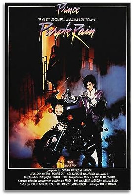 Filmposter Purple Rain 1984, ästhetische Leinwand, Poster, Raumdekoration, Wandkunst, Poster, Dekoration, Poster, 30 x 45 cm, ungerahmt