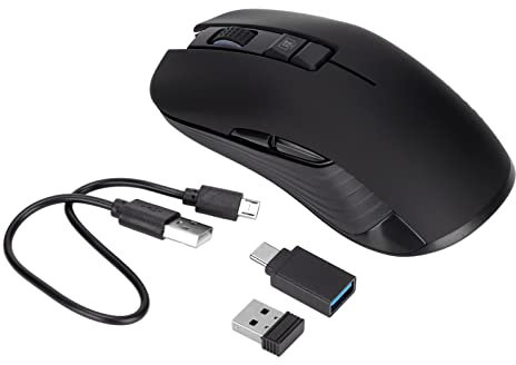 Bewinner Kabellose Computermaus für PC, Mechanische Maus 2.4G Wiederaufladbare 3600DPI Ergonomische Gaming Maus für Laptop Desktop Computer