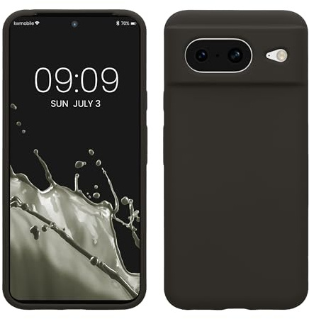 kwmobile Handyhülle für Google Pixel 8 Hülle, für Pixel 8 Case - Hülle Silikon - kabelloses Laden - Olivgrün matt