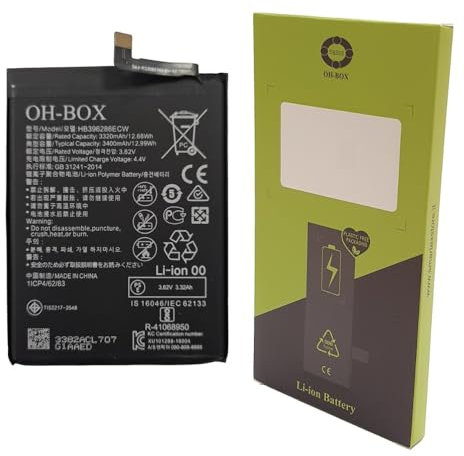 OH-BOX® Akku kompatibel mit Huawei HB396286ECW Honor 10 lite (HRY-LX1)