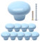 suiwotin 10pcs Light Blue Ceramic Knobs, Round Ceramic Cabinet Knobs, Pantry Cabinet Knobs Pulls, Decorative Ceramic Drawer Knobs Pull Handles for Closet, Cupboard, Furniture Door Knobs