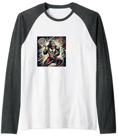 Mean Monkey Lacrosse - Fear the Stick Raglan