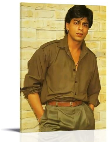 NikZ Shah Rukh Khan Junges Poster, Kunstdruck, Wandfoto, Farbe, hängendes Bild, Familie, Schlafzimmer, Dekoration, Geschenk, 60 x 90 cm