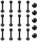 Gojewen 12er Lippenpiercing Stecker 1,2mm Chirurgenstahl Piercing Lippe Labret Helix Tragus Stud Schwarz 12mm