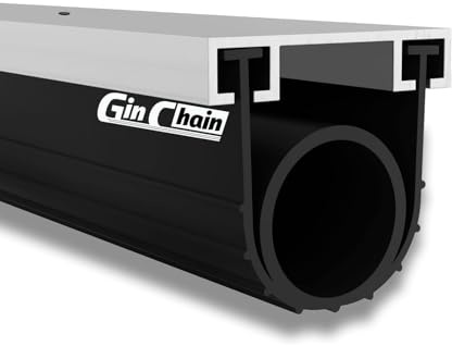 Ginchain U+O Ring Bottom Rubber Kit, Universal Garage Door Seals with Pre-drilled Aluminum Track Retainer Base, Heavy-Duty Weather Stripping Kit, 20 Feet