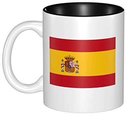 Tazas De Desayuno 330Ml Bandera De España Tazas De Té Regalo Original Tazas De Moda Taza Cerámica Para Día Del Padre, Regalos, Adulto