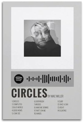 suumyo Mac Miller Poster, Raumdekoration, ästhetisches Poster, künstlerisches Poster für Schlafzimmer, Wohnzimmer, Wände, 20 x 30 cm, ungerahmter Stil