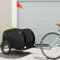 AUVYI Anhänger Fahrrad-Lastenanhänger aus Eisen Vielseitige Fahrradanhänger Modern Möbelbau für den Transport Schwerer Güter Praktisches Robuste und Langlebige Schwarz 126x63x63 cm