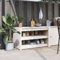 Chaduof Outdoor-Küchenschrank Weiß 106x55x64 cm Massivholz Kiefer, Outdoor Küche, Grilltisch, Pflanztisch, Outdoor Schrank, Outdoorküche, Sideboard Küche - 832334