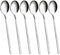 VANRA Lot de 6 cuillères à soupe coréennes rondes à long manche 21,6 cm en acier inoxydable 304 Passe au lave-vaisselle