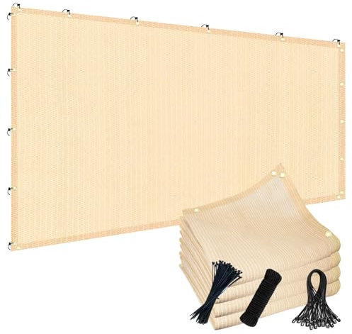 90% 6x8ft/1.8x2.5m Sun Shade Cloth for Outdoor Deck Backyard Patio Garden Pergola Cover Canopy Beige