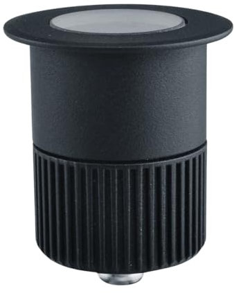 ENOVALITE LED Bodeneinbaustrahler 5W 300lm 3000K Warmweiß - Ø 65x80mm - IP67 - Aluminium - befahrbar bis 2t - 230V Bodeneinbauleuchte Außenleuchte Bodenspot - schwarz