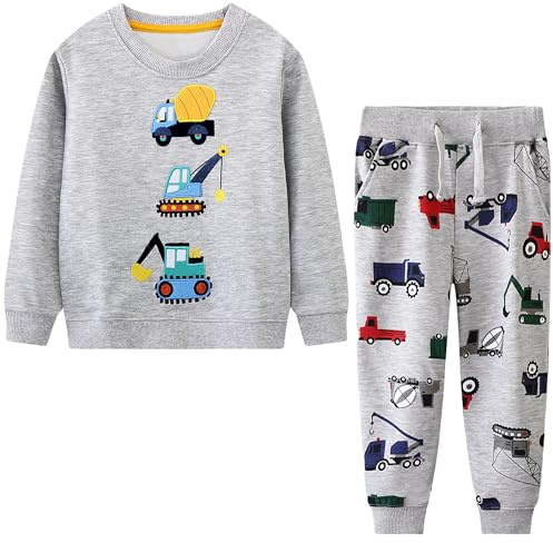 Baogaier Kinder Sportbekleidung Mädchen Trainingsanzug Jogginganzug Sport Set Langarm Baumwolle Pullover Anzug Freizeitanzug Sweatshirt + Sweathose Sportanzug Kinderbekleidung Alter 2 3 4 5 6 7 Jahre