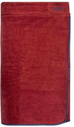 ADAMO Kilt de sauna XXL Lahti, pour homme, grandes tailles, avec fermeture velcro, 65 x 210 cm, bordeaux