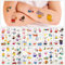 Tattoos (YGPG-2) Tattoo Kinder, 12 Blätter Leucht Wutz Tattoo Set für Mädchen Jungen Leuchtende Tattoo Wasserdicht für Geburtstagsgeschenke Kindergeburtstag