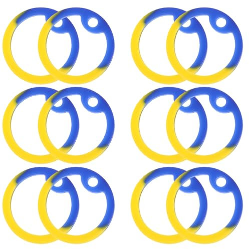 SEWOART 12stücke Teiliges Dog Name Tag Ringe Aus Leichtem Silikon Langlebige Hundemarken-schutzringe in Verschiedenen Farben Geräuschdämpfend Und Praktisch Für Haustier-identifikation