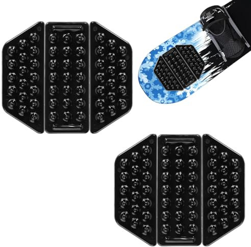 Snowboard Stomp Pads, schwarze Snowboard Grip Stomp Pad bietet zusätzlichen Halt, 6 Stück