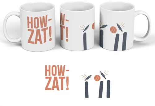 Global Designs Cricket Howzat Humorous Hobby Typography Ceramic Classic Mug